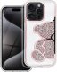 OEM Futerał TEDDY BEAR do IPHONE 15 różowy 1