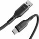 Kabel USB Veger VEGER kabel USB A do Typ C PD 5A 100W AC03 1,2 m czarny 1