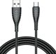 Kabel USB Veger USB-A - USB-C 1.2 m Czarny 1