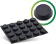 InLine InLine® Rubber pads 20pcs Pack black,  flat shape 1,2cm 1