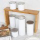 Trend Glass Pojemniki do przechowywania białe Calliope 3x680ml 6