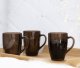 Trend Glass Kubki szklane z uchem brązowe Melisa 6x394ml 3