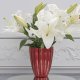 Trend Glass Wazon, osłonka czerwony srebrny 17 cm Filanthia 3
