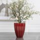 Trend Glass Wazon, osłonka czerwony srebrny 17 cm Filanthia 5