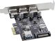 Kontroler InLine InLine® 3+1 Port USB 3.0 Host Controller PCIe with SATA Power and LP Bracket 1