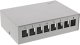 InLine InLine® Desktop Consolidation Point Box 8x Keystone RJ45, metal, light grey RAL7035 1