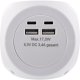 InLine InLine® Charging Cube, 3x earthing contact, 2x USB-C, 2x USB-A, white, 2m 2