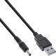 InLine InLine® USB DC power adapter cable, USB A male plug to DC plug 3.5x1.35mm, black, 3m 1