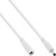 InLine InLine® DC extension cable, DC plug male/female 4.0x1.7mm, white, 2m 1