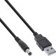 InLine InLine® USB DC power adapter cable, USB A male plug to DC plug 5.5x2.50mm, black, 1m 1