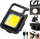 Latarka OEM Mini lampka latarka brelok COB LED czarny 8