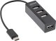 InLine InLine® USB 2.0, 4-Port Hub, USB-C male to 4x USB-A female, black, 15cm, slim design 1