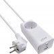 InLine InLine® USB power supply, 65W charger, 2x USB-C + 1x USB-A, with safety socket and 1.5m cable, PD3.0 PPS GaN, white 1