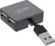 InLine InLine® USB 2.0 4-Port Hub, USB-A male to 4x USB-A female, black, 4cm, slim design 1