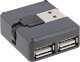 InLine InLine® USB 2.0 4-Port Hub, USB-A male to 4x USB-A female, black, 4cm, slim design 3