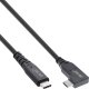 InLine InLine® USB4 cable, USB Type-C, one side angled, PD 240W, 8K60Hz, TPE black, 2m 1