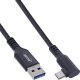 InLine InLine® USB 3.2 Gen.1 cable, USB-C plug angled - USB-A plug for VR, black, 5m 1