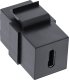 Adapter USB InLine InLine® USB 3.1 Snap-In module, USB-C F/F, black housing 1