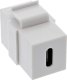 Adapter USB InLine InLine® USB 3.1 Snap-In module, USB-C F/F, white housing 1