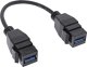 Adapter USB InLine InLine® USB 3.2 Gen1 2x keystone adapter cable, 2x USB A keystone socket, 0.2m 1