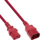 Kabel zasilający InLine InLine® Power cable extension, C13 to C14, red, 2m 1