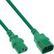 Kabel zasilający InLine InLine® Power cable extension, C13 to C14, green, 1.5m 1