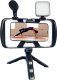 Selfie stick OEM Zestaw / uchwyt selfie z pilotem na bluetooth tripod do transmisji na żywo z lampą LED, mikrofonem, pilotem TL-49T 2