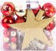 Fééric Lights and Christmas Komplet bombek na choinkę + gwiazda, 44 sztuk w komplecie, kolor czerwono-złoty 2