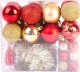 Fééric Lights and Christmas Komplet bombek na choinkę + gwiazda, 44 sztuk w komplecie, kolor czerwono-złoty 3