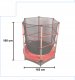 Trampolina ogrodowa dla dzieci siatka 165x160cm czerwona 3