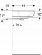 Umywalka Geberit Geberit Selnova Square Umywalka, B55cm, H17.5cm, T44cm, z przelewem, z otworem na baterię [20] 5
