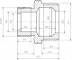 nypel redukcyjny TOP 1" x 3/4" (DN25 x DN20) mosiężny 3