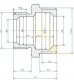 nypel redukcyjny TOP 1 1/4" x 1" (DN32 x DN25) mosiężny 3