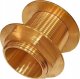 przejście przez przegrodę 1/2" (DN15) gwint zew. + 2 mosiężne nakrętki, długość 70mm 1