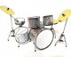 Mini perkusja silver chrome MDR-0039; skala 1:5 2