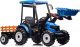 Lean Cars Traktor Na Akumulator Z Przyczepą Hercules Niebieski 24V 11