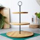 Excellent Houseware Patera bambusowa 3-piętrowa 35 cm 8