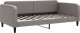 vidaXL vidaXL Sofa rozsuwana z szufladami, taupe, 100x200 cm, tkanina 4