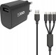 Ładowarka 2GO 2GO Ladegerät 15W inkl. Kabel 1xUSB-A 1xMicroUSB 1xLightn sw 3
