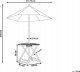 Beliani Stolik ogrodowy bambusowy z parasolem MOLISE 3