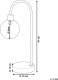 Lampa stołowa Beliani Lampa stołowa metalowa srebrna RAMIS 5