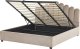 Beliani Łóżko z pojemnikiem welurowe 180 x 200 cm beżowoszare VINCENNES 1