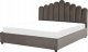 Beliani Łóżko z pojemnikiem welurowe 180 x 200 cm beżowoszare VINCENNES 7