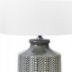 Beliani Lampa stołowa ceramiczna szara ESPERANCE 3