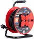 Montis Przedłużacz bębnowy PROFESSIONAL MT105-40 4x2p+Z IP44 16A 3680W 3x1,5 40m Montis czarny 1