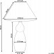 Beliani Lampa stołowa ceramiczna ciemnoniebieski z białym MATINA 3
