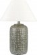 Beliani Lampa stołowa ceramiczna szara MUSSEL 1