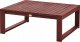 Beliani Stół ogrodowy 90 x 75 Bordowy TIMOR 1
