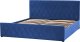Beliani Łóżko z pojemnikiem welurowe 180 x 200 cm niebieskie ROCHEFORT 2