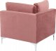 Beliani Welur Narożnik modułowy Różowy EVJA 4